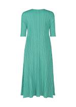 A detail shot of the PLEATS PLEASE ISSEY MIYAKE MELLOW PLEATS dress.