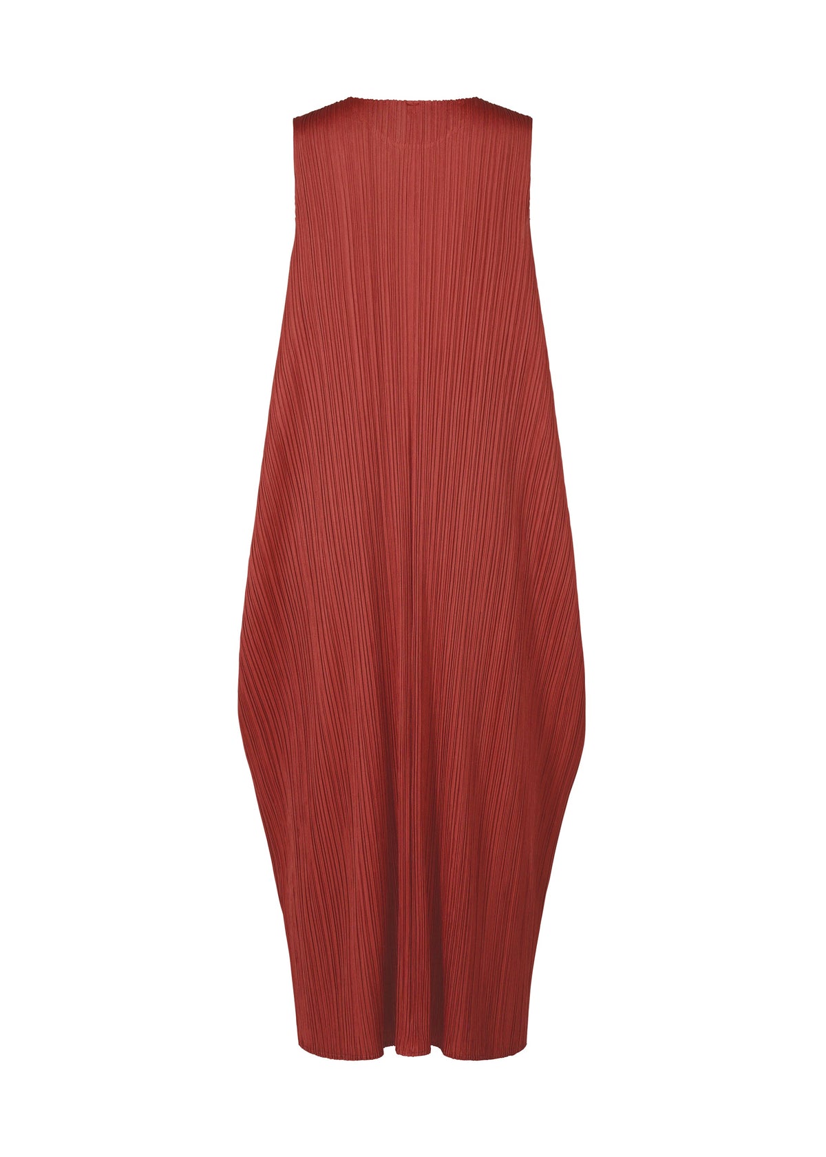 A detail shot of the PLEATS PLEASE ISSEY MIYAKE LAMP SHADE dress.