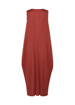 A detail shot of the PLEATS PLEASE ISSEY MIYAKE LAMP SHADE dress.