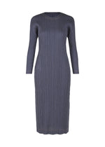 A product shot of the PLEATS PLEASE ISSEY MIYAKE COTTON DENIM dress in blue (72).