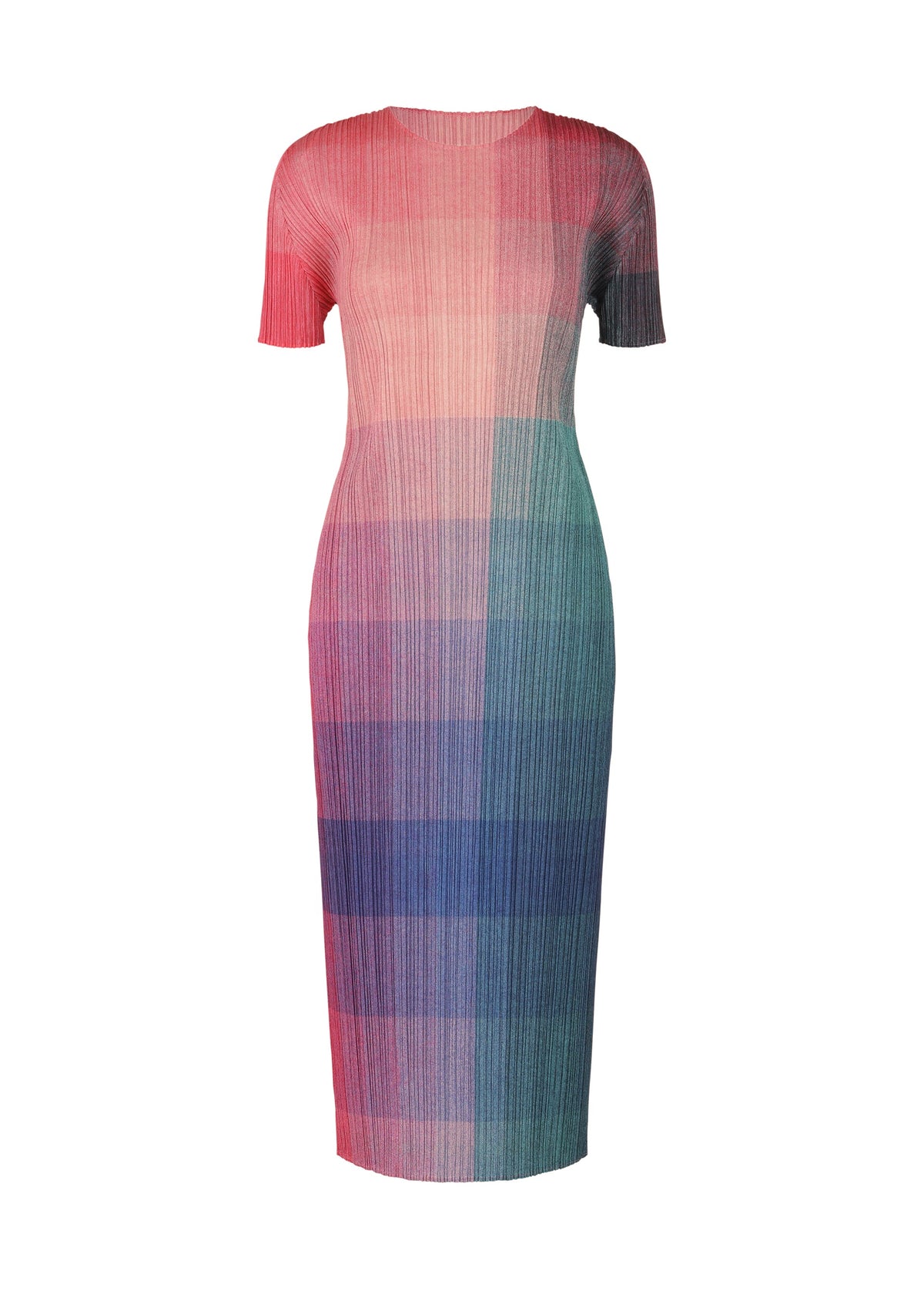 A product shot of the PLEATS PLEASE ISSEY MIYAKE PHOTON dress in pink (22).