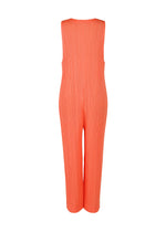 A detail shot of the PLEATS PLEASE ISSEY MIYAKE MONTHLY COLORS MAY jumpsuit.