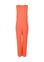 A detail shot of the PLEATS PLEASE ISSEY MIYAKE MONTHLY COLORS MAY jumpsuit.