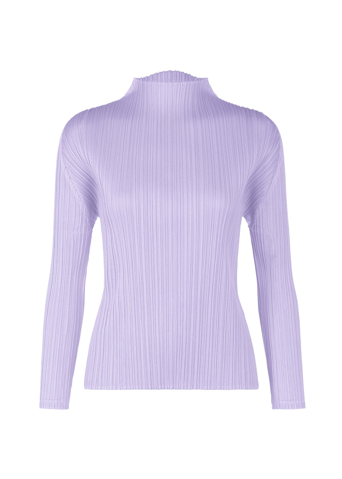 A product shot of the PLEATS PLEASE ISSEY MIYAKE MONTHLY COLORS FEBRUARY top in saxe blue (73).