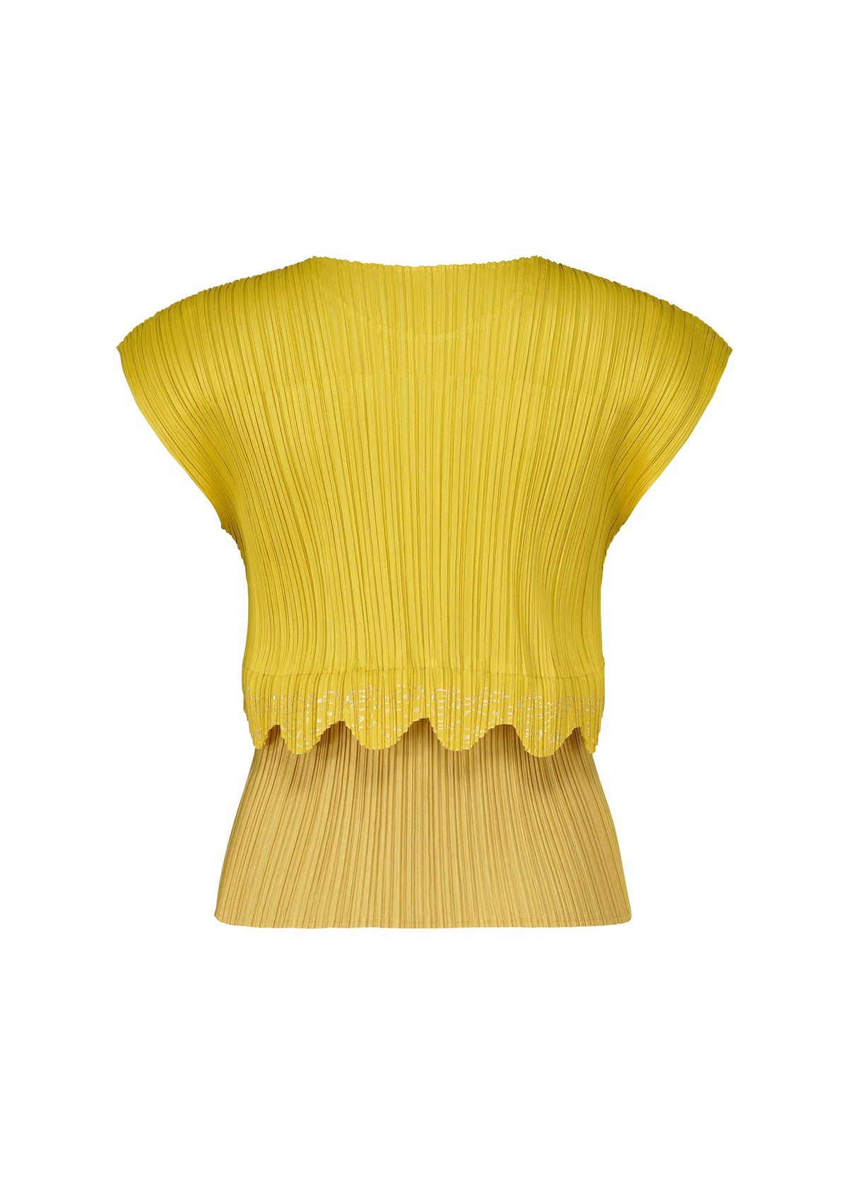 A detail shot of the PLEATS PLEASE ISSEY MIYAKE TWINKLE top.
