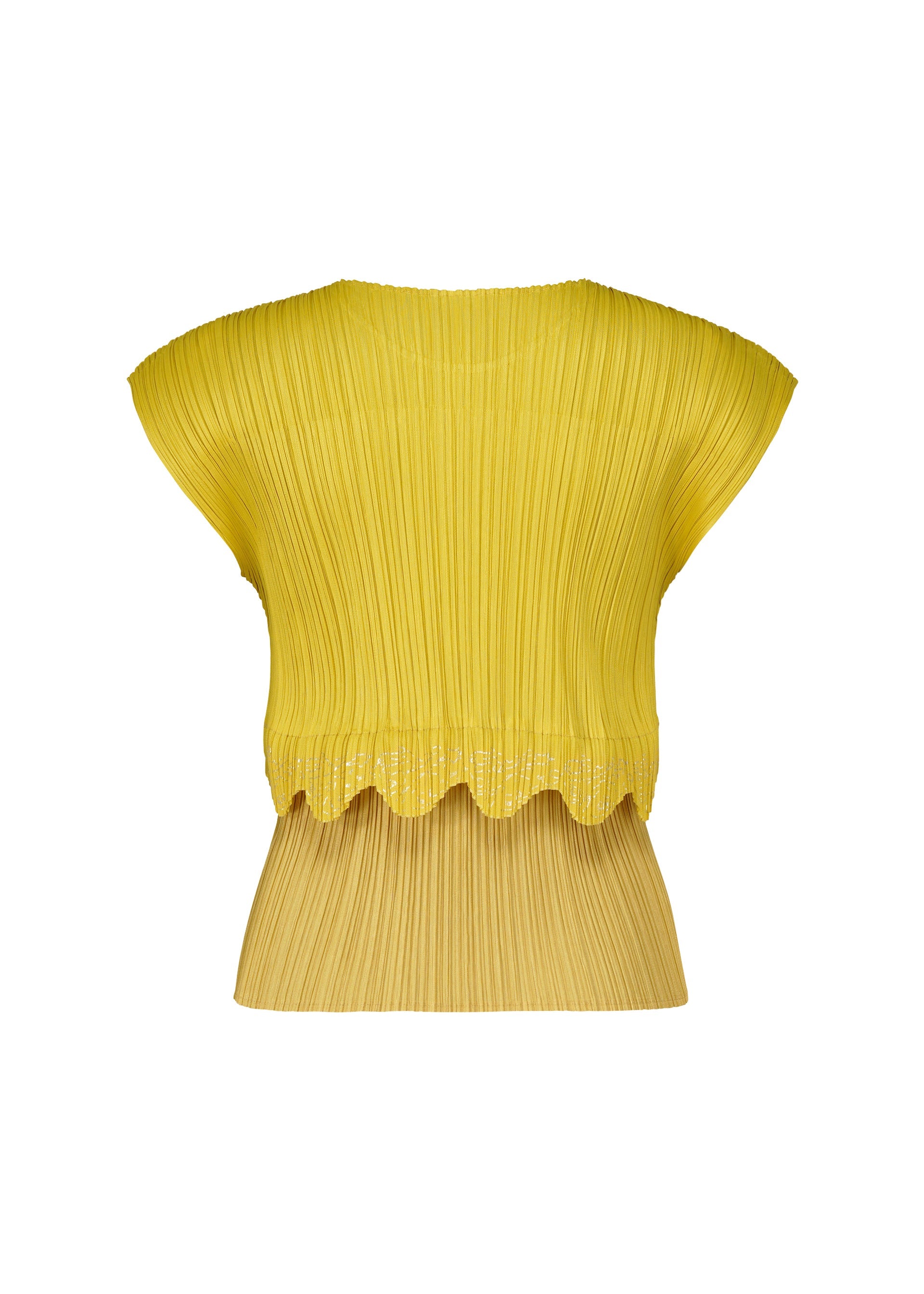 A detail shot of the PLEATS PLEASE ISSEY MIYAKE TWINKLE top.