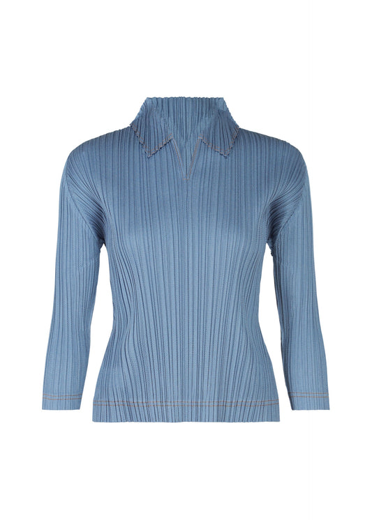 A product shot of the PLEATS PLEASE ISSEY MIYAKE COTTON DENIM top in .