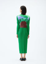 A model wears the PLEATS PLEASE ISSEY MIYAKE BACKLIGHT top.