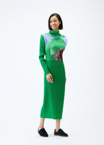 A model wears the PLEATS PLEASE ISSEY MIYAKE BACKLIGHT top.