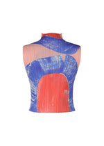 A detail shot of the PLEATS PLEASE ISSEY MIYAKE BACKLIGHT top.