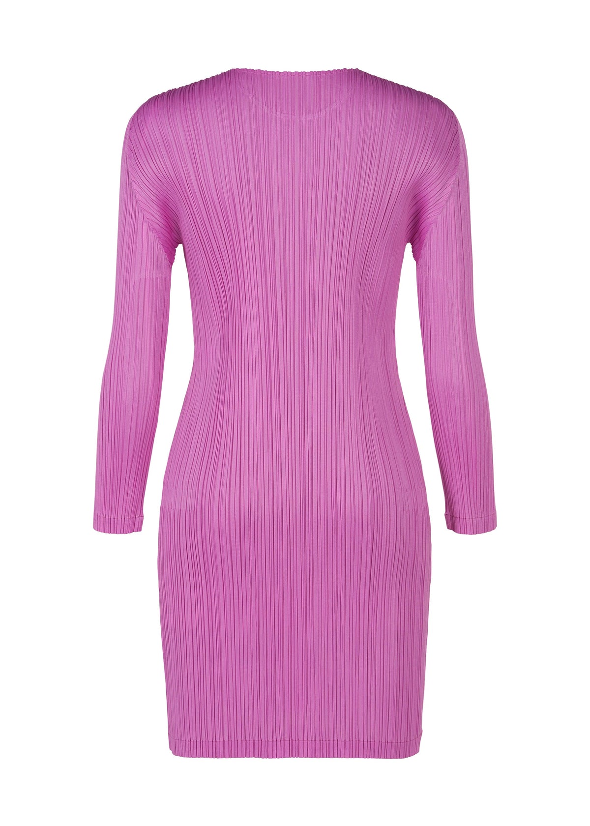 A detail shot of the PLEATS PLEASE ISSEY MIYAKE MONTHLY COLORS JANUARY tunic.