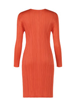 A detail shot of the PLEATS PLEASE ISSEY MIYAKE MONTHLY COLORS FEBRUARY tunic.