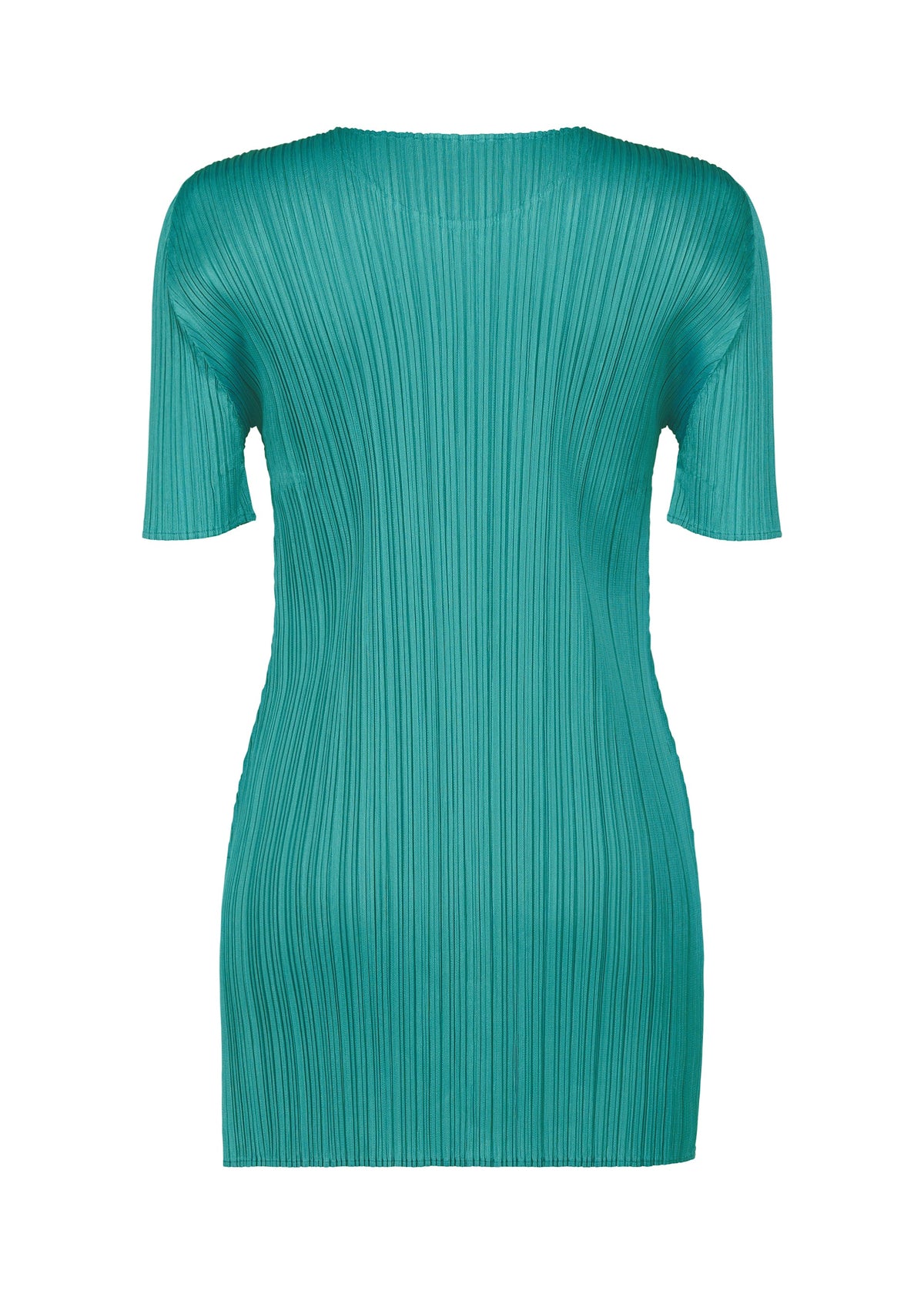 A detail shot of the PLEATS PLEASE ISSEY MIYAKE MONTHLY COLORS : JUNE tunic.