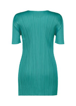 A detail shot of the PLEATS PLEASE ISSEY MIYAKE MONTHLY COLORS : JUNE tunic.