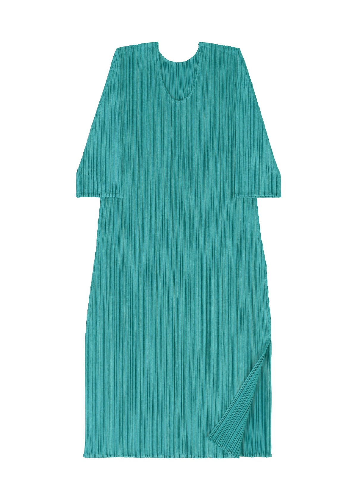 A detail shot of the PLEATS PLEASE ISSEY MIYAKE MONTHLY COLORS : JUNE tunic.