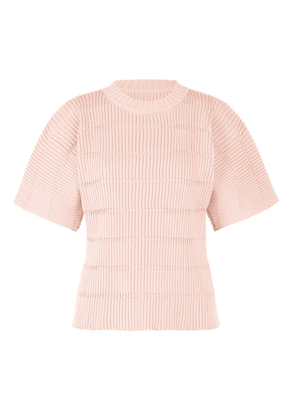 JIGGLY KNIT Mid-length Sleeved Top Light Pink – The official