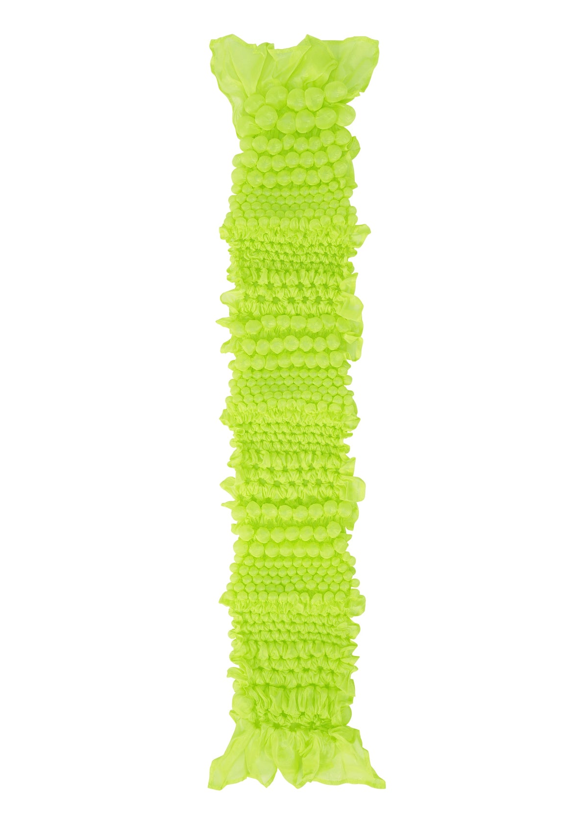 A detail shot of the PLEATS PLEASE ISSEY MIYAKE GRAINY DOTS SHIBORI SCARF stole.