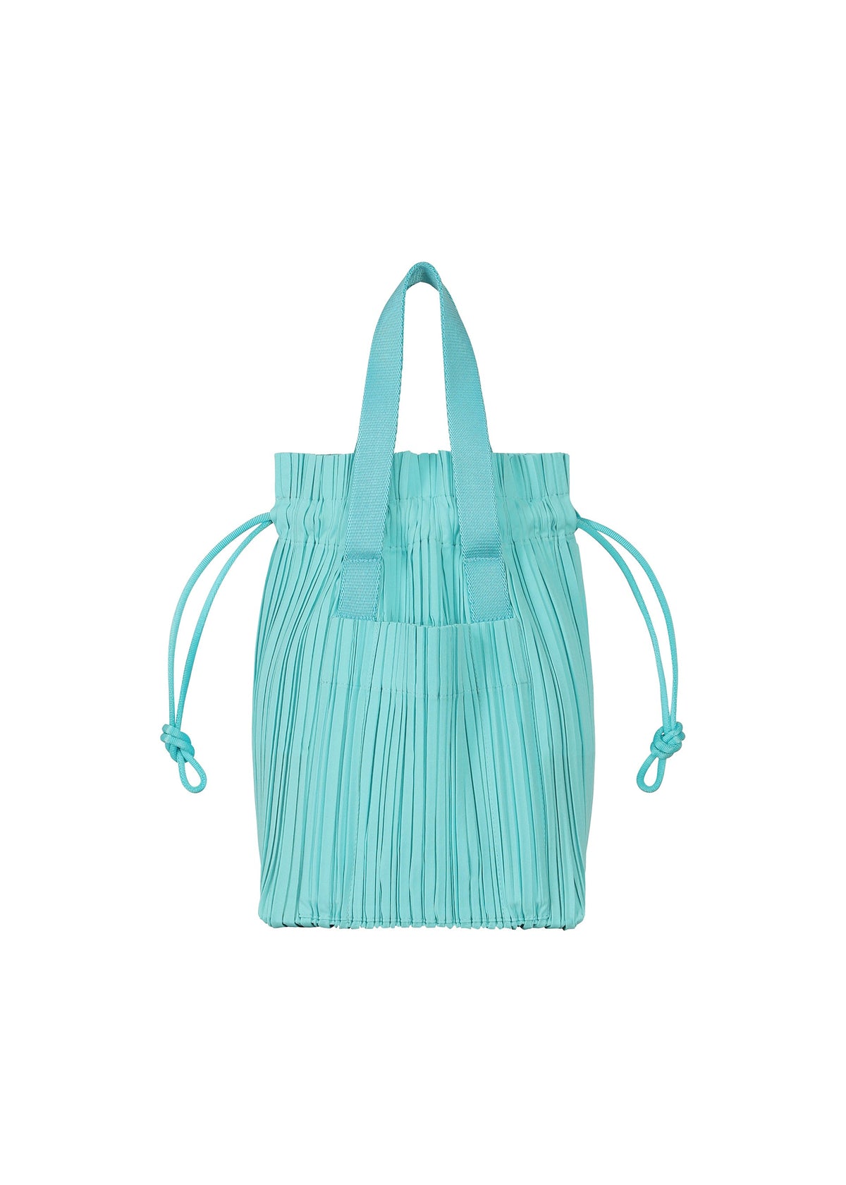 A product shot of the PLEATS PLEASE ISSEY MIYAKE PLEATS TOTE BAG bag in aqua blue (76).