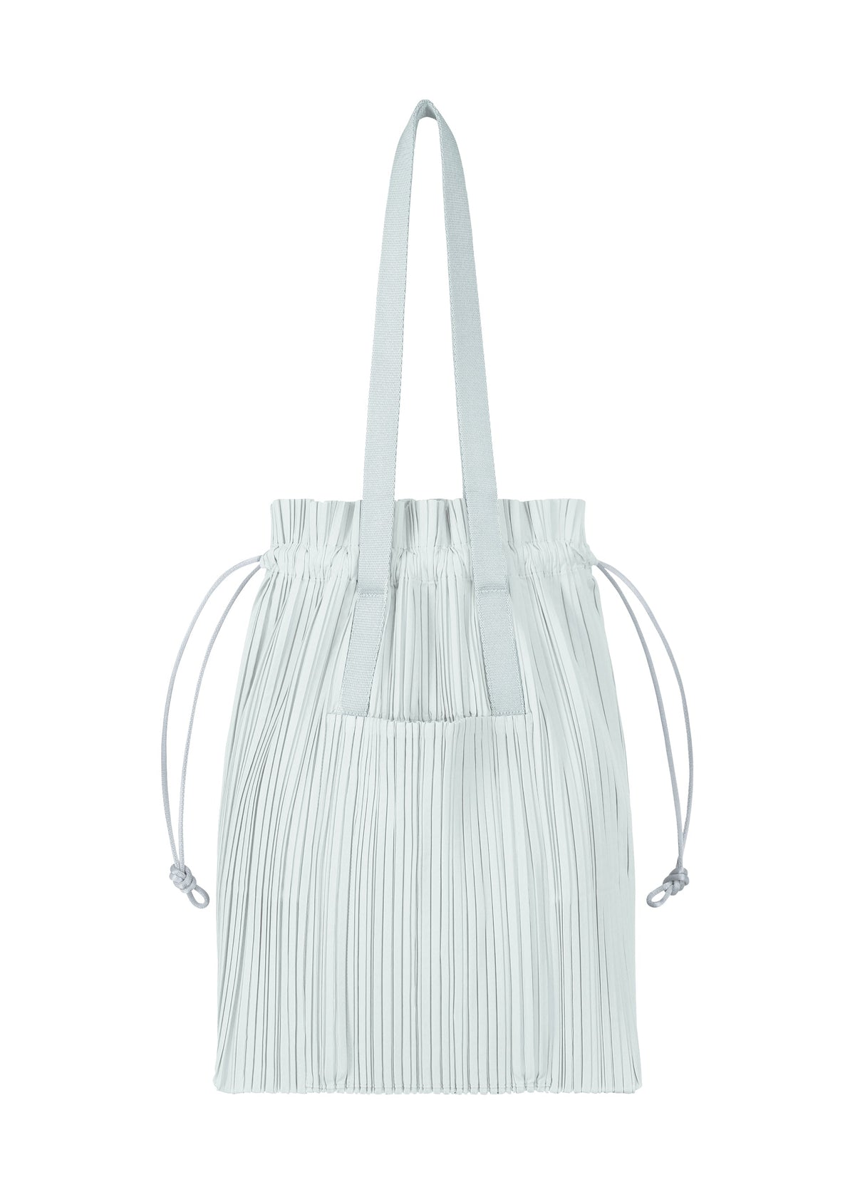 A product shot of the PLEATS PLEASE ISSEY MIYAKE PLEATS TOTE BAG bag in light grey (10).