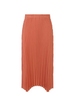 A product shot of the PLEATS PLEASE ISSEY MIYAKE CIRCULAR skirt in coral pink (29).