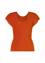 A detail shot of the PLEATS PLEASE ISSEY MIYAKE MIST JULY top.