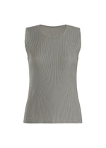 A product shot of the PLEATS PLEASE ISSEY MIYAKE MIST SEPTEMBER top in grey (12).