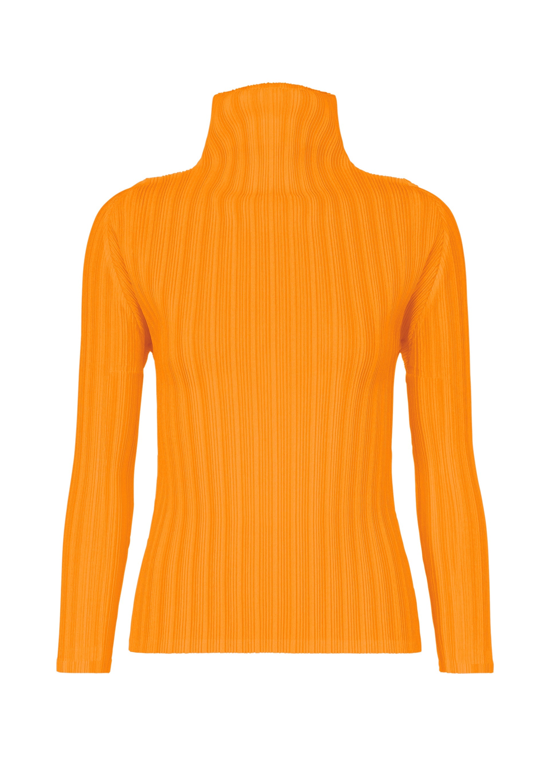A product shot of the PLEATS PLEASE ISSEY MIYAKE RIB PLEATS DECEMBER clothing in yellow (52).