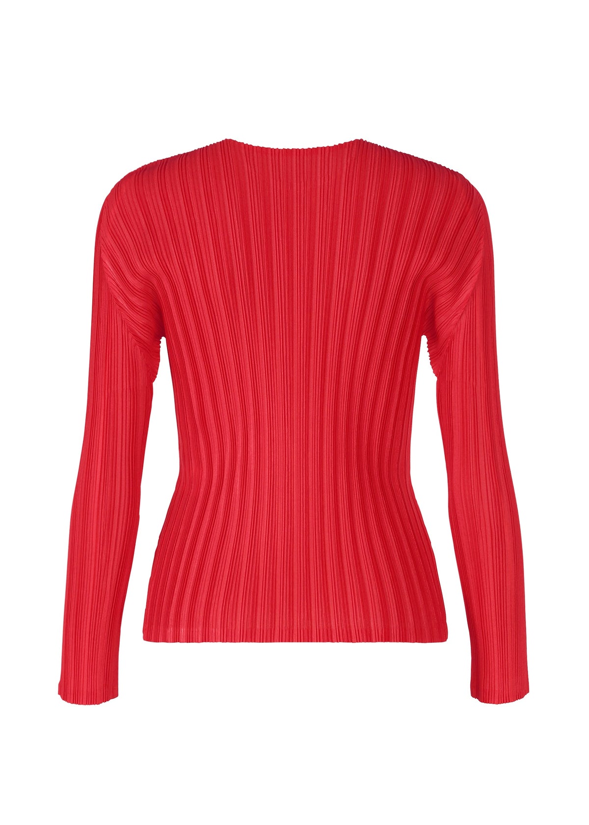 A detail shot of the PLEATS PLEASE ISSEY MIYAKE RIB PLEATS NOVEMBER top.