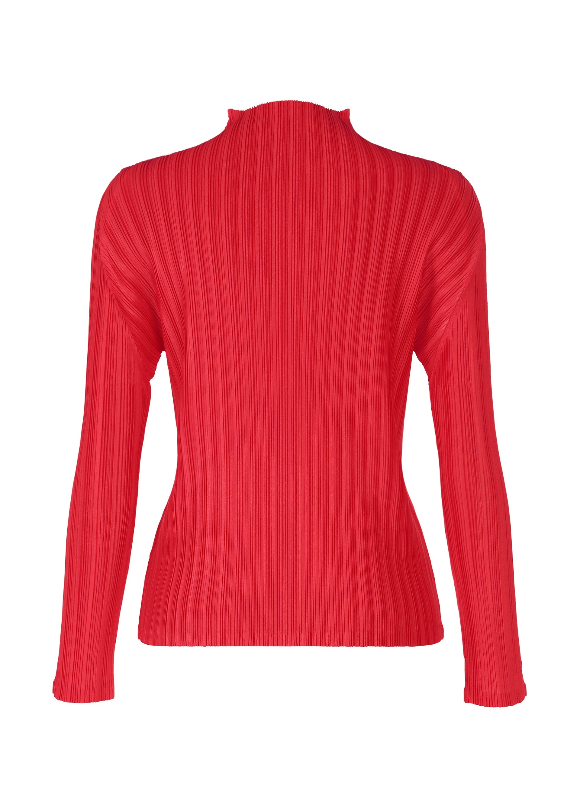 A detail shot of the PLEATS PLEASE ISSEY MIYAKE RIB PLEATS NOVEMBER top.