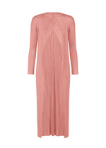 A product shot of the PLEATS PLEASE ISSEY MIYAKE MONTHLY COLORS SEPTEMBER coat in rose pink (28).