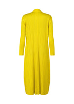 A detail shot of the PLEATS PLEASE ISSEY MIYAKE MONTHLY COLORS OCTOBER coat.