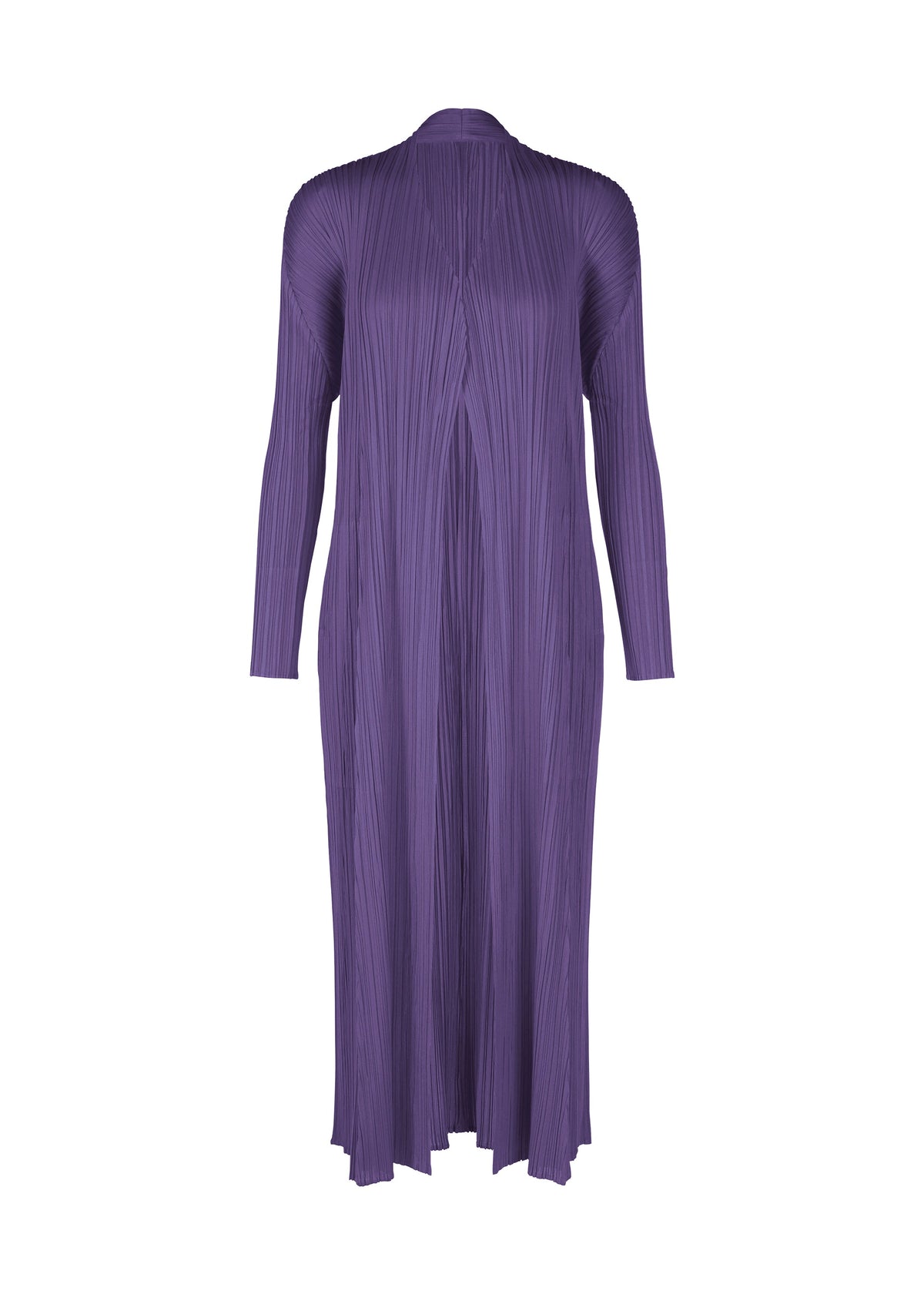 A product shot of the PLEATS PLEASE ISSEY MIYAKE MONTHLY COLORS NOVEMBER coat in purple (81).
