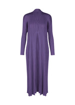 A product shot of the PLEATS PLEASE ISSEY MIYAKE MONTHLY COLORS NOVEMBER coat in purple (81).