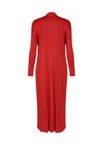 A detail shot of the PLEATS PLEASE ISSEY MIYAKE MONTHLY COLORS NOVEMBER coat.