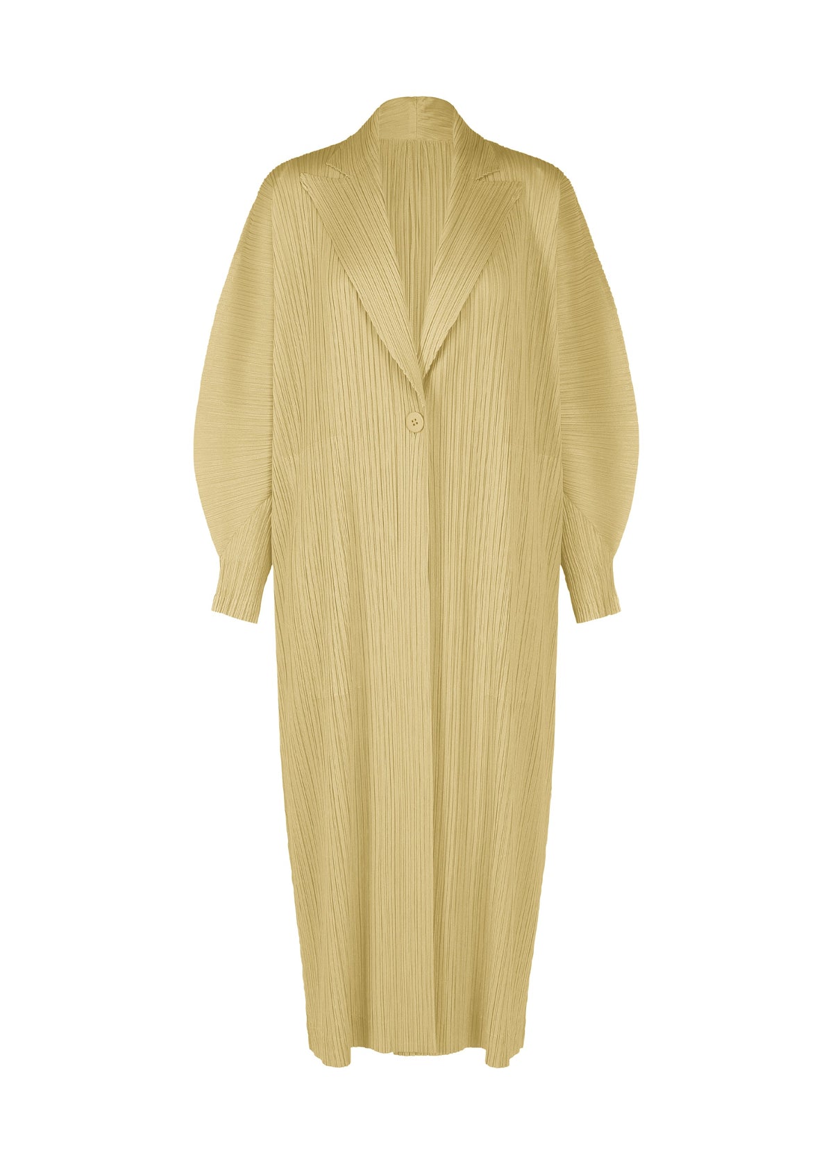 A product shot of the PLEATS PLEASE ISSEY MIYAKE MONTHLY COLORS DECEMBER clothing in ivory (03).