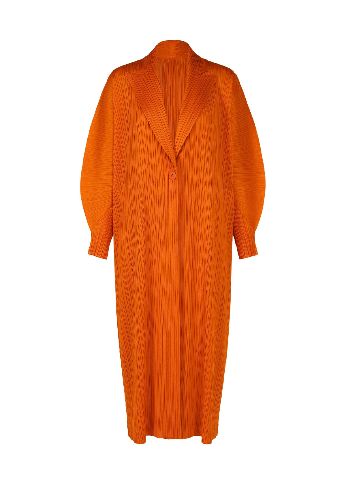 A product shot of the PLEATS PLEASE ISSEY MIYAKE MONTHLY COLORS DECEMBER clothing in orange (32).