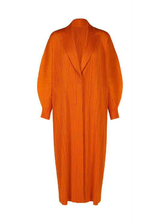 A product shot of the PLEATS PLEASE ISSEY MIYAKE MONTHLY COLORS DECEMBER clothing in orange (32).