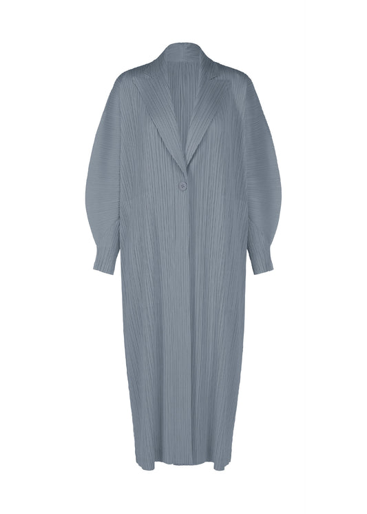 A product shot of the PLEATS PLEASE ISSEY MIYAKE MONTHLY COLORS DECEMBER clothing in steel blue (74).