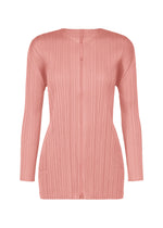 A product shot of the PLEATS PLEASE ISSEY MIYAKE MONTHLY COLORS SEPTEMBER jacket in rose pink (28).