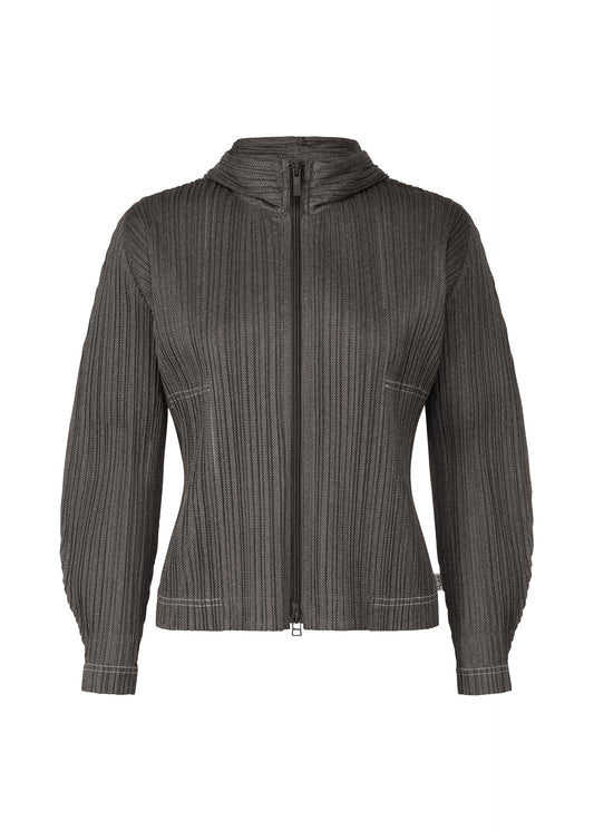 A product shot of the PLEATS PLEASE ISSEY MIYAKE COTTON DENIM jacket in black (15).