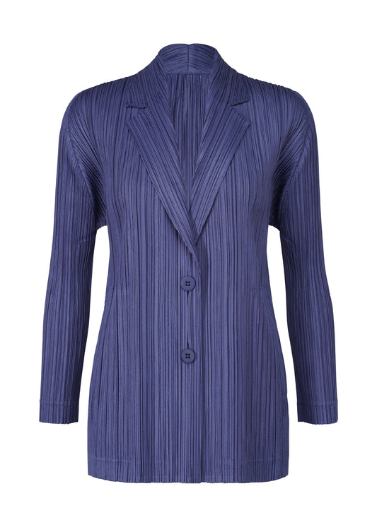 A product shot of the PLEATS PLEASE ISSEY MIYAKE PLEATS JACKET jacket in deep blue (76).