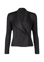 A product shot of the PLEATS PLEASE ISSEY MIYAKE PLEATS JACKET jacket in black (15).