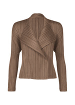 A product shot of the PLEATS PLEASE ISSEY MIYAKE PLEATS JACKET jacket in brown (44).