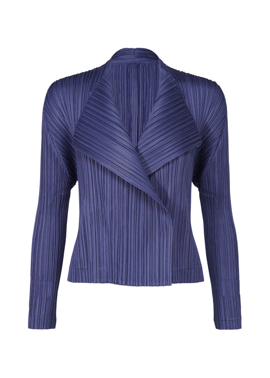 A product shot of the PLEATS PLEASE ISSEY MIYAKE PLEATS JACKET jacket in deep blue (76).