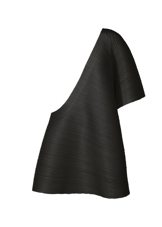 A product shot of the PLEATS PLEASE ISSEY MIYAKE MONTHLY COLORS OCTOBER vest in black (15).