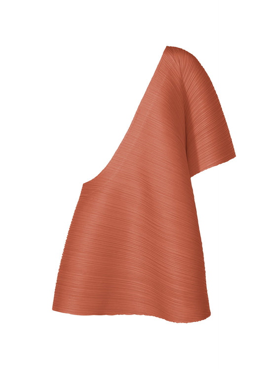 A product shot of the PLEATS PLEASE ISSEY MIYAKE MONTHLY COLORS OCTOBER vest in coral pink (29).