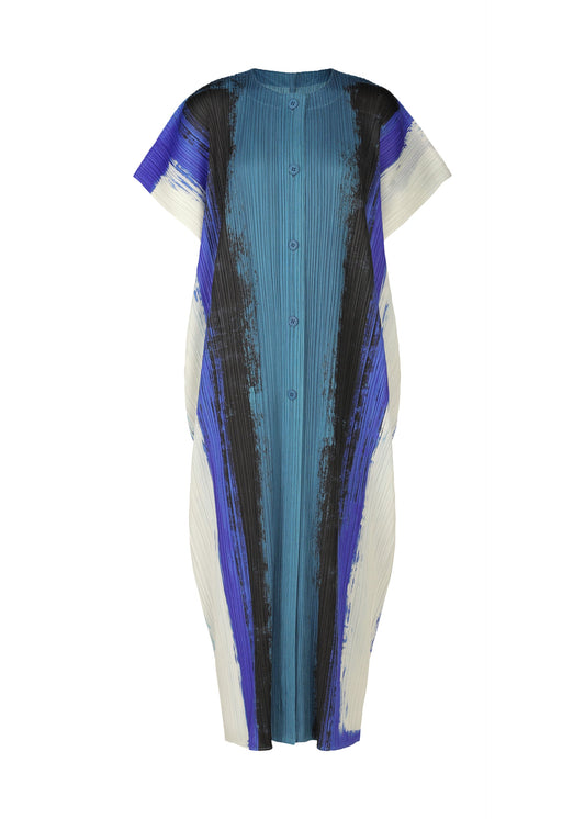 A product shot of the PLEATS PLEASE ISSEY MIYAKE JUMP vest in blue.