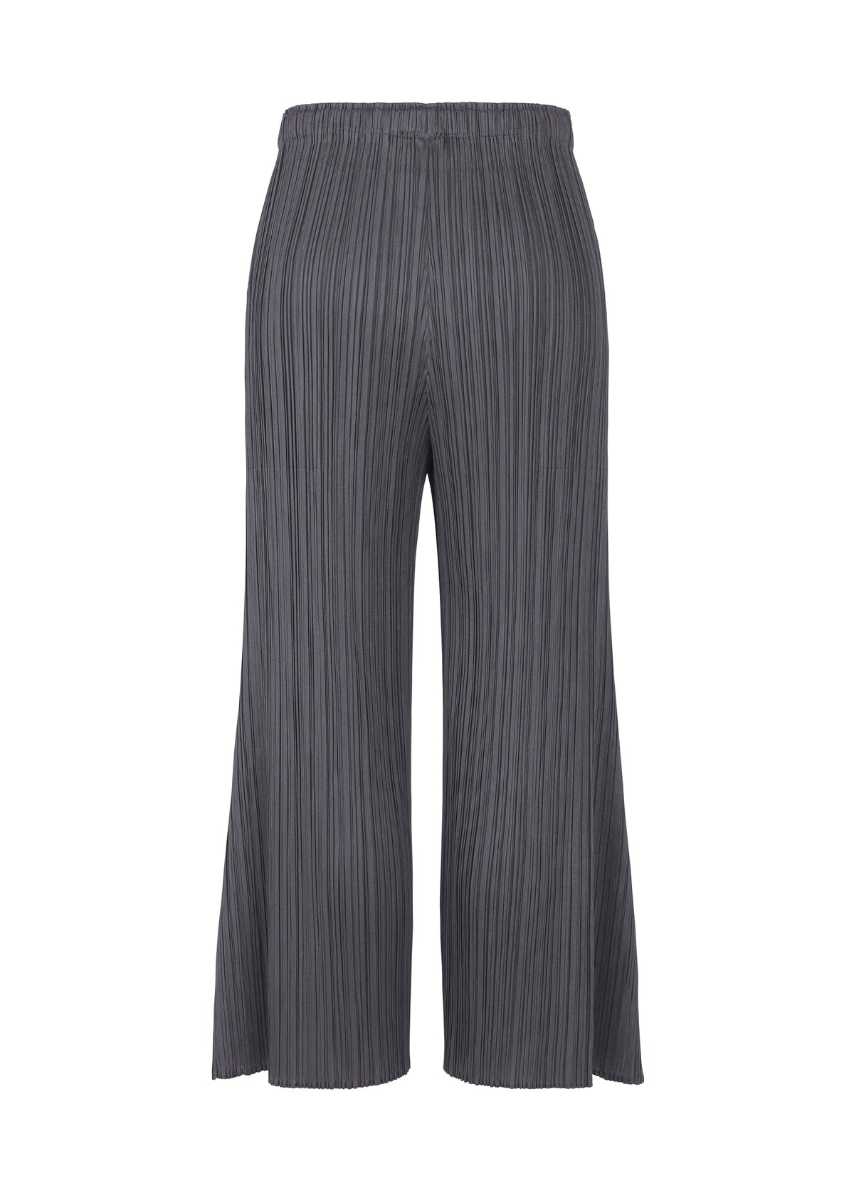 A detail shot of the PLEATS PLEASE ISSEY MIYAKE MONTHLY COLORS JULY trousers.