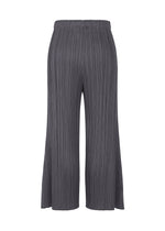A detail shot of the PLEATS PLEASE ISSEY MIYAKE MONTHLY COLORS JULY trousers.
