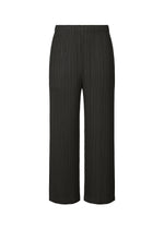 A product shot of the PLEATS PLEASE ISSEY MIYAKE MONTHLY COLORS OCTOBER trousers in black (15).